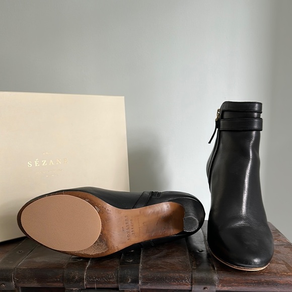 Sezane Black Leather Ankle Boots (US 9 / EU size 40) - Picture 3 of 4
